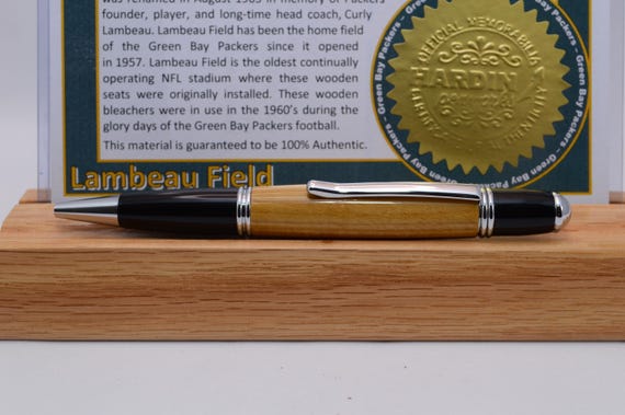 Pen Made From the Green Bay Packers Lambeau Field Wooden Bleachers