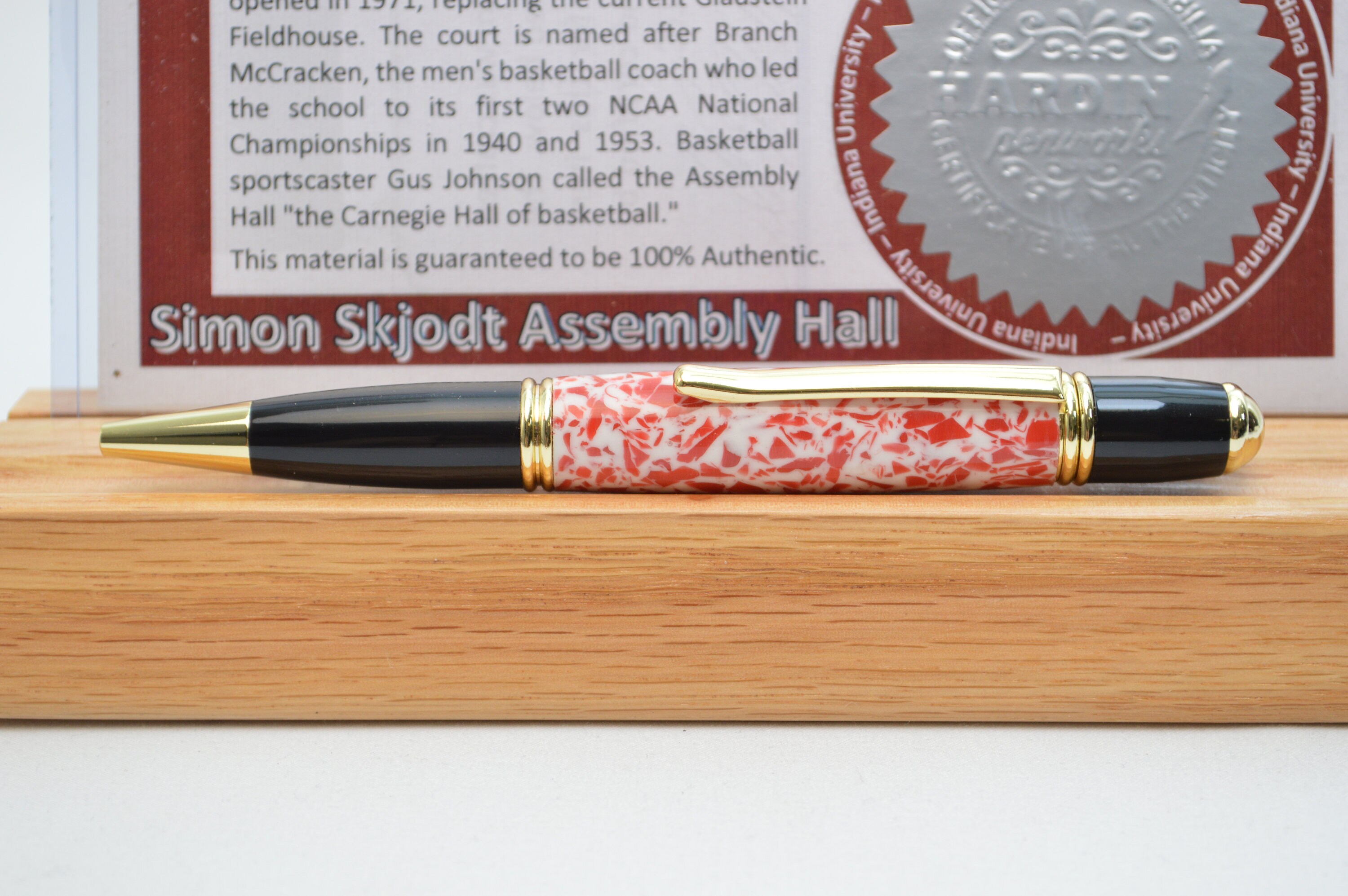 Handcrafted Pen Made From Indiana University Simon Skjodt Assembly