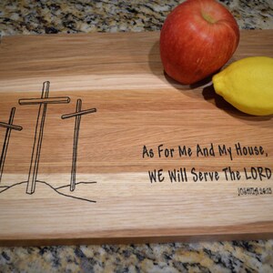 Custom Engraved Cutting Board Available in Hickory, Maple, Cherry, or Walnut