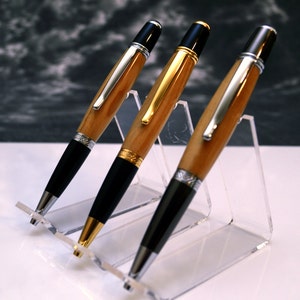 Lebanese Cedar  Sierra Style Twist Pen in Gold, Chrome, or Gunmetal Finish with Velvet Gift Bag