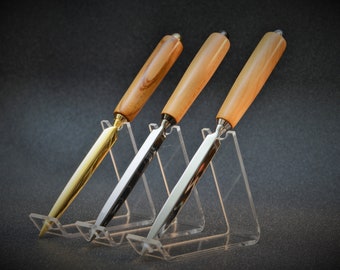 Lebanese Cedar Premium Letter Opener in Gold, Chrome, or Gunmetal Finish