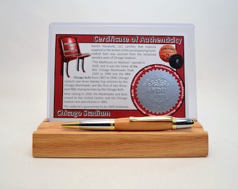 Handcrafted Pen Made From Chicago Bulls Chicago Stadium Wooden Stadium Seats