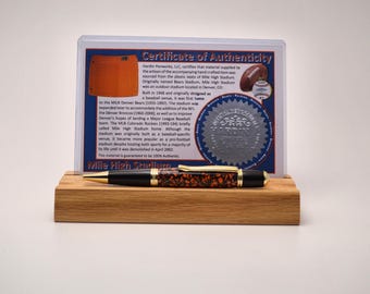 Handcrafted Pen Made From Denver Broncos Mile High Stadium Plastic Stadium Seat