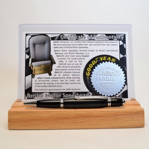 Handcrafted Pen Made From Bristol Motor Speedway Seat