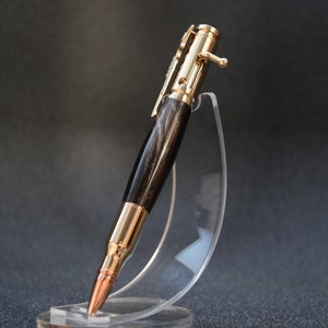 Indian River Buffalo Horn Bolt Action Bullet Pen in Gold Finish mit SamtBeutel