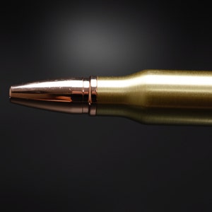 Whiskey Barrel Bolt Action Bullet Pen in Gold, Gunmetal, Copper, Brass or Chrome Finish with Velvet Pouch image 5