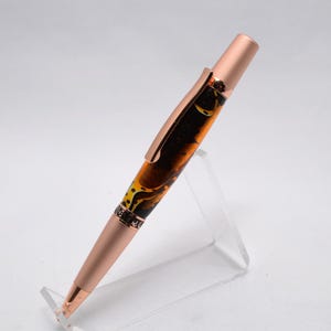 Individuell handgefertigter Acryl-Drehstift in zweifarbigem Kupfer