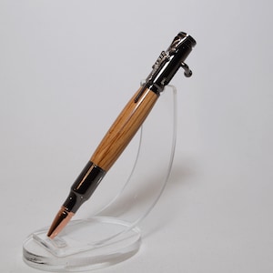 Whisky Barrel Bolt Action Kugelschreiber in Gunmetal Finish mit Samt Beutel
