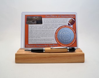 Handcrafted Pen Made From Clemson University Clemson Memorial Stadium Wooden Bleachers