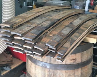 Whiskey Barrel Staves From a used Jack Daniel&#39;s Oak Whiskey Barrel