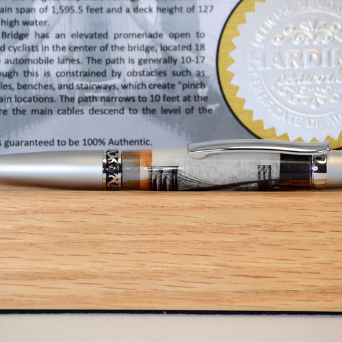 Twist Pen Made sales From The Brooklyn Bridge Wooden Pedestrian Walkway