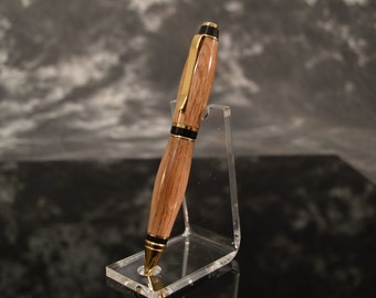 Whiskey Barrel Cigar Style Twist Pen in Copper Finish and Black Trim with Velvet Pouch