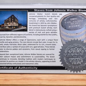 Penna a torsione realizzata a mano con autentico legno di botte di whisky Johnnie Walker. immagine 3