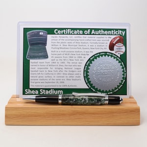 Handcrafted Pen Made From New York Jets Shea Stadium Plastic Stadium Seats