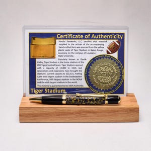 Handcrafted Pen Made From LSU Tiger Stadium Plastic Stadium Seats