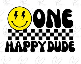 One Happy Dude SVG, PNG - First Birthday - Cut File for Cricut,