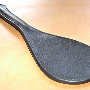 Italian Tan Leather Spanking Paddle