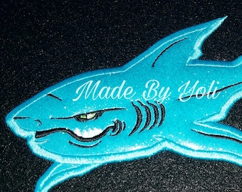 Embroidery Design Digitized Sharp Shark Applique  5 x 7