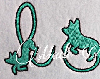 Dog Love 5 x 7 Embroidery Design Digitized