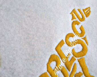 Embroidery Design Digitized Rescue Text Fill 4 x 4