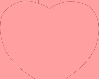Embroidery Design Digitized Valentines Heart Keychain 4 x 4