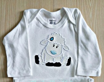 Embroidery Design Digitized Sheep Applique 4 x 4