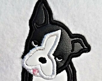 Embroidery Design Digitized Boston Terrier 4 x 4  Applique