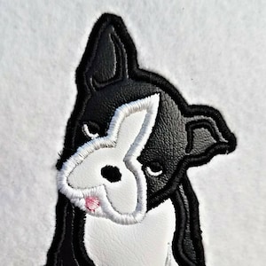 Embroidery Design Digitized Boston Terrier 4 x 4  Applique