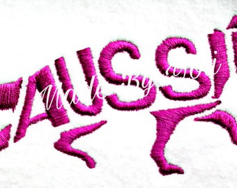 Embroidery Design Digitized Aussie Text Fill 4 x 4