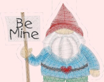 Embroidery Design Digitized Valentines G Keychain 4 x 4