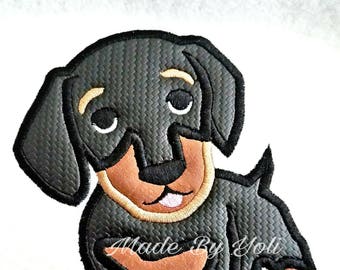 Embroidery Design Digitized Dachshund Little Puppy 5 x 7 Applique