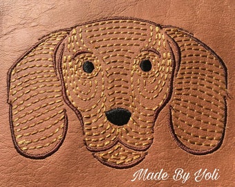 Embroidery Design Digitized Dachshund Line art 4 x 4