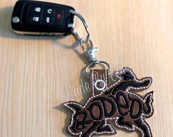 Rodeo Bull Keychain