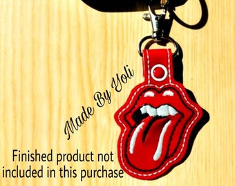 Embroidery Design Digitized Big Lick Keychain 4 x 4