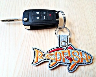 Embroidery Design Digitized Redfish Keychain 4 x 4