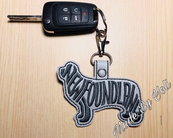 Embroidery Design Digitized Newfoundland Keychain 4 x 4