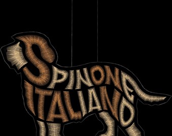 Embroidery Design Digitized Spinone Italiano 4 x 4 Keychain