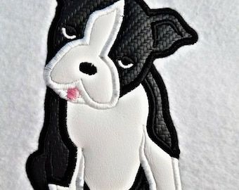 Embroidery Design Digitized Boston Terrier 5 x 7  Applique