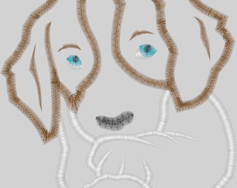 Embroidery Design Digitized Springer Spaniel Applique 4 x 4