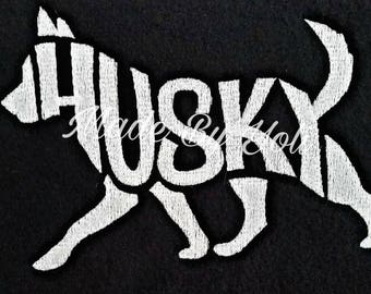 Embroidery Design Digitized Husky Text Fill 5 x 7
