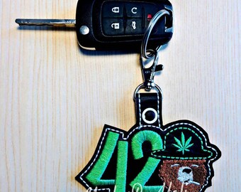 Embroidery Design Digitized 420 Keychain 4 x 4