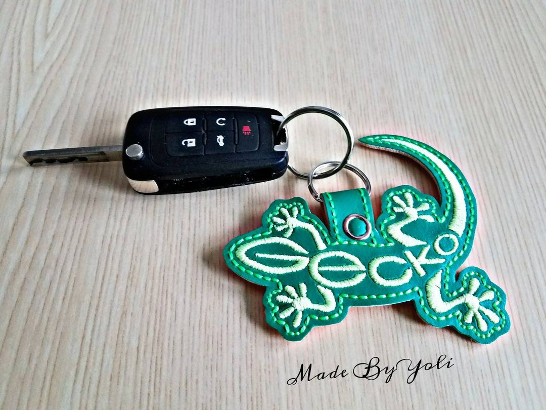 Embroidery Design Digitized Gecko Keychain 4 X 4 - Etsy