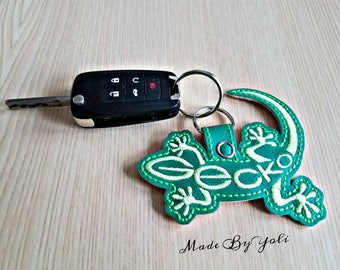 Embroidery Design Digitized Gecko Keychain 4 x 4