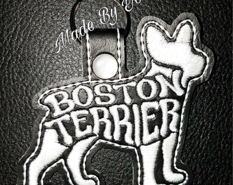 Boston Terrier Keychain