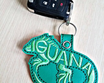 Embroidery Design Digitized Iguana Keychain 4 x 4