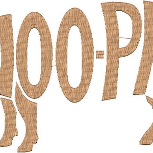 Embroidery Design Digitized Woo Pig Text Fill  5 x 7