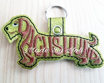 Dachshund Smiling Keychain