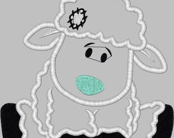 Embroidery Design Digitized Sheep Applique 5 x 7