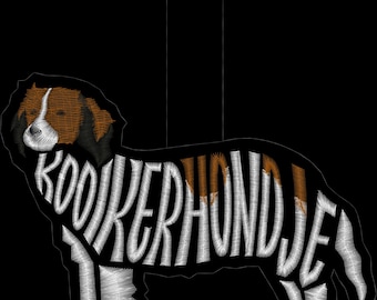 Embroidery Design Digitized Kooikerhondje Keychain 4 x 4