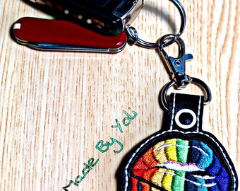 Rainbow Lips Keychain
